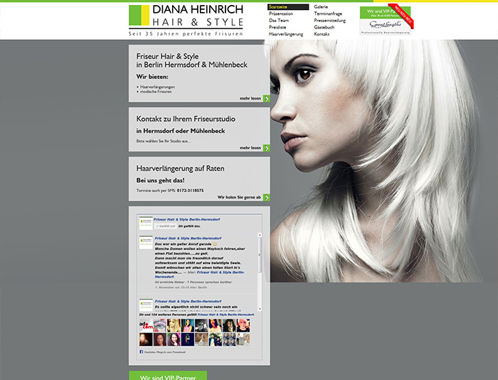 Website von Friseur Hair & Style
